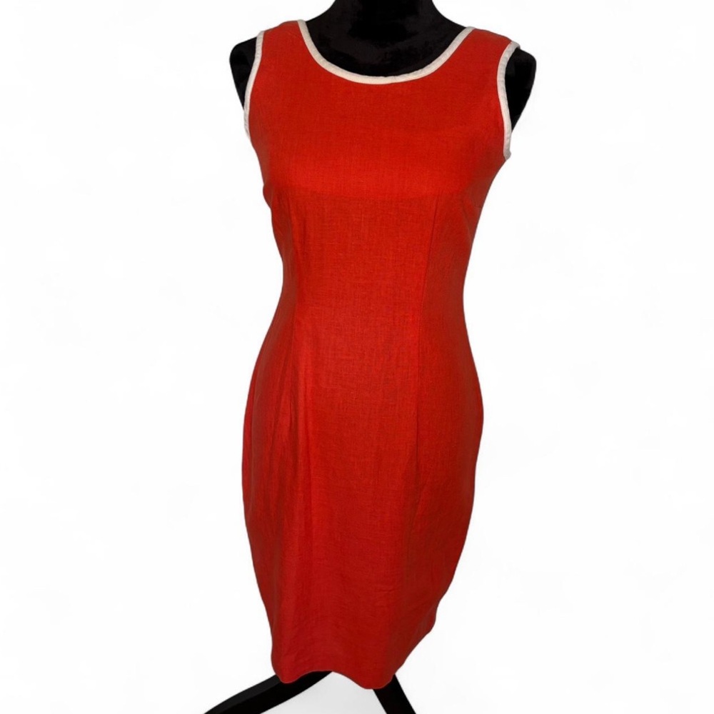 Vintage Stephanie Erin Red Sleeveless Midi Dress Size 2